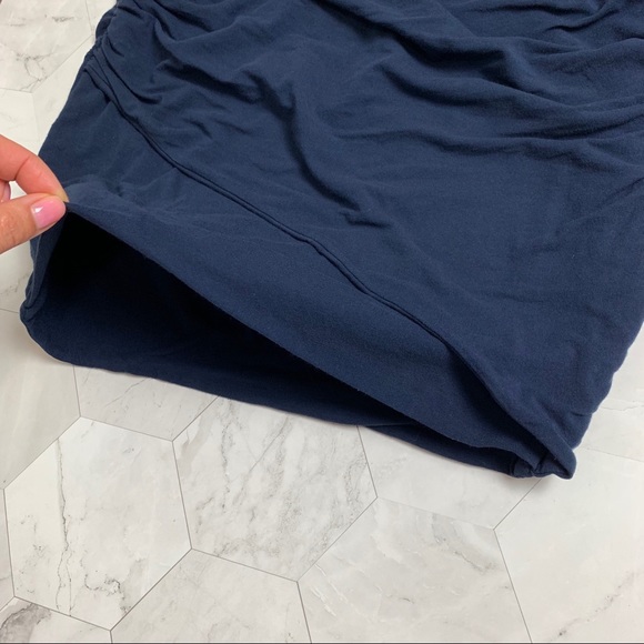 Splendid Ruched Side Mini Skirt Navy XS - Picture 6 of 8